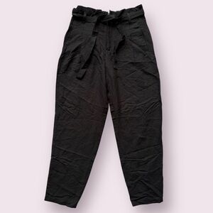 Blank NYC Black Paper Bag Linen Pants